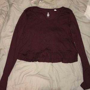 Long sleeve crop top